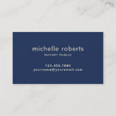 Noteerbaar publiek goud en blauw marinesap visitekaartje (Achterkant)