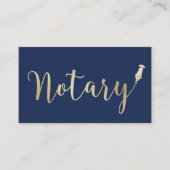 Noteerbaar publiek goud en blauw marinesap visitekaartje (Voorkant)