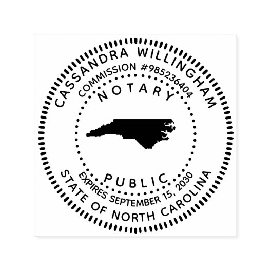 Noteerbaar publiek North Carolina Zelfinktende Stempel (Design)