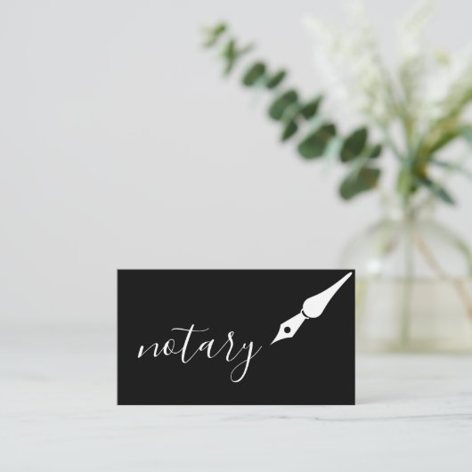 Noteerbare agent Pen Logo Freelance Calligrafie Sc Visitekaartje (Staand voorkant)