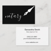 Noteerbare agent Pen Logo Freelance Calligrafie Sc Visitekaartje (Voorkant / Achterkant)