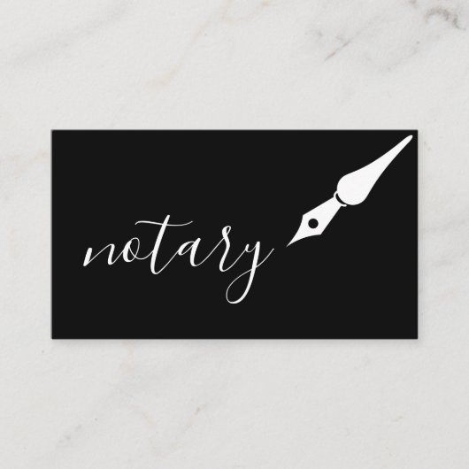 Noteerbare agent Pen Logo Freelance Calligrafie Sc Visitekaartje (Voorkant)