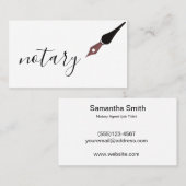 Noteerbare agent Pen Logo Freelance Calligrafie Sc Visitekaartje (Voorkant / Achterkant)