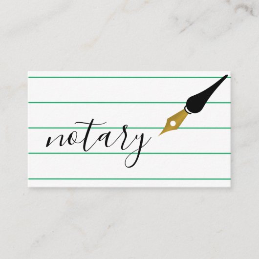 Noteerbare agent Pen Logo Freelance Calligrafie Sc Visitekaartje (Voorkant)