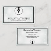 Noteerbare agent Pen Logo Freelance Calligrafie Sc Visitekaartje (Voorkant / Achterkant)