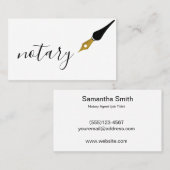 Noteerbare agent Pen Logo Freelance Calligrafie Sc Visitekaartje (Voorkant / Achterkant)