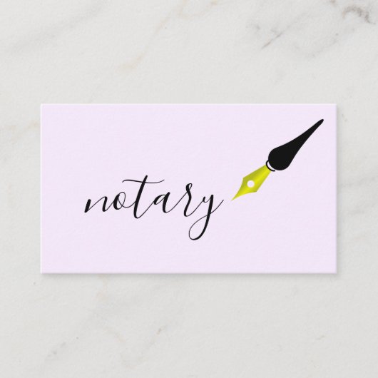 Noteerbare agent Pen Logo Freelance Calligrafie Sc Visitekaartje (Voorkant)