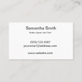 Noteerbare agent Pen Logo Freelance Calligrafie Sc Visitekaartje (Achterkant)