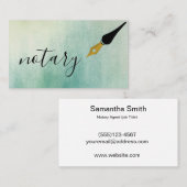 Noteerbare agent Pen Logo Freelance Calligrafie Sc Visitekaartje (Voorkant / Achterkant)