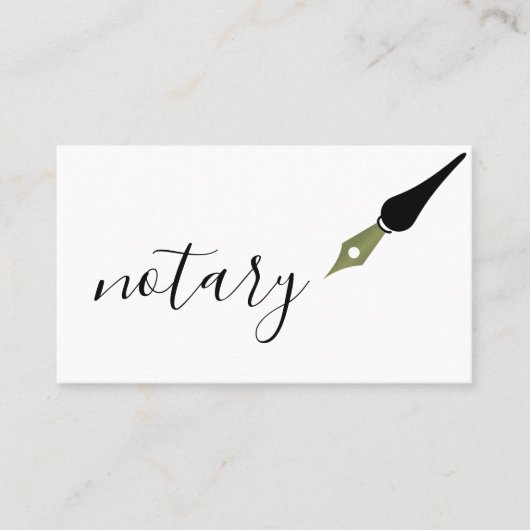 Noteerbare agent Pen Logo Freelance Calligrafie Sc Visitekaartje (Voorkant)