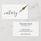 Noteerbare agent Pen Logo Freelance Calligrafie Sc Visitekaartje (Voorkant / Achterkant)