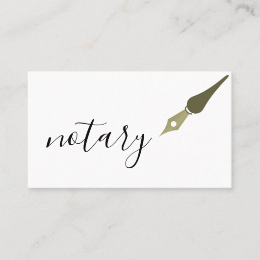 Noteerbare agent Pen Logo Freelance Calligrafie Sc Visitekaartje (Voorkant)