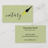 Noteerbare agent Pen Logo Freelance Calligrafie Sc Visitekaartje (Voorkant / Achterkant)