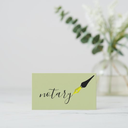 Noteerbare agent Pen Logo Freelance Calligrafie Sc Visitekaartje (Staand voorkant)