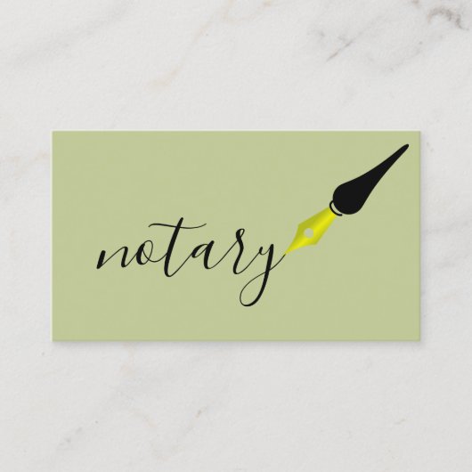 Noteerbare agent Pen Logo Freelance Calligrafie Sc Visitekaartje (Voorkant)