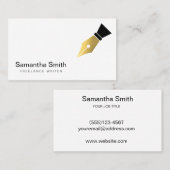 Noteerbare agent Pen Logo Freelance Calligrafie Sc Visitekaartje (Voorkant / Achterkant)
