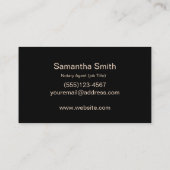 Noteerbare agent Pen Logo Freelance Calligrafie Sc Visitekaartje (Achterkant)