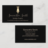 Noteerbare agent Pen Logo Freelance Calligrafie Sc Visitekaartje (Voorkant / Achterkant)