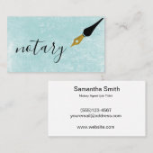 Noteerbare agent Pen Logo Freelance Calligrafie Sc Visitekaartje (Voorkant / Achterkant)