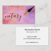 Noteerbare agent Pen Logo Freelance Calligrafie Sc Visitekaartje (Voorkant / Achterkant)