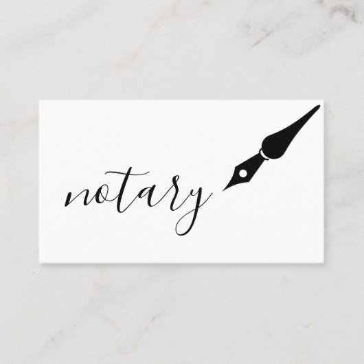 Noteerbare agent Pen Logo Freelance Calligrafie Sc Visitekaartje (Voorkant)