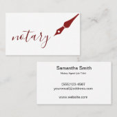 Noteerbare agent Pen Logo Freelance Calligrafie Sc Visitekaartje (Voorkant / Achterkant)