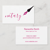 Noteerbare agent Pen Logo Freelance Calligrafie Sc Visitekaartje (Voorkant / Achterkant)