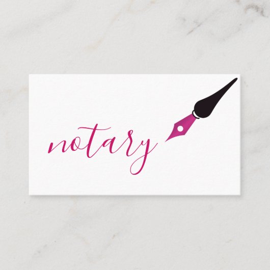 Noteerbare agent Pen Logo Freelance Calligrafie Sc Visitekaartje (Voorkant)