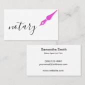 Noteerbare agent Pen Logo Freelance Calligrafie Sc Visitekaartje (Voorkant / Achterkant)