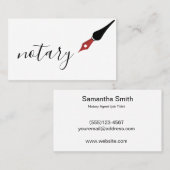 Noteerbare agent Pen Logo Freelance Calligrafie Sc Visitekaartje (Voorkant / Achterkant)