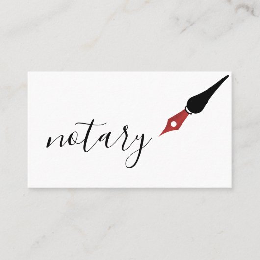 Noteerbare agent Pen Logo Freelance Calligrafie Sc Visitekaartje (Voorkant)