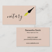 Noteerbare agent Pen Logo Freelance Calligrafie Sc Visitekaartje (Voorkant / Achterkant)