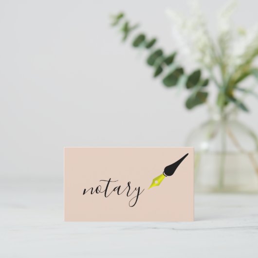 Noteerbare agent Pen Logo Freelance Calligrafie Sc Visitekaartje (Staand voorkant)