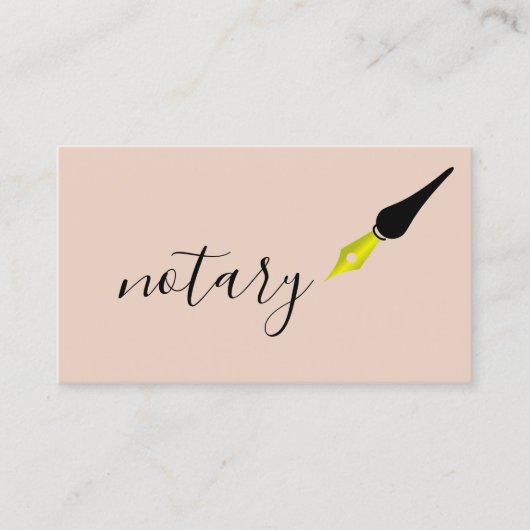 Noteerbare agent Pen Logo Freelance Calligrafie Sc Visitekaartje (Voorkant)