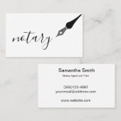 Noteerbare agent Pen Logo Freelance Calligrafie Sc Visitekaartje (Voorkant / Achterkant)