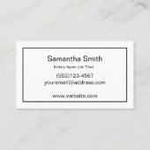 Noteerbare agent Pen Logo Freelance Calligrafie Sc Visitekaartje (Achterkant)