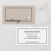 Noteerbare agent Pen Logo Freelance Calligrafie Sc Visitekaartje (Voorkant / Achterkant)