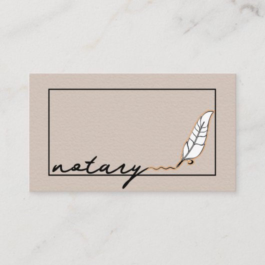 Noteerbare agent Pen Logo Freelance Calligrafie Sc Visitekaartje (Voorkant)