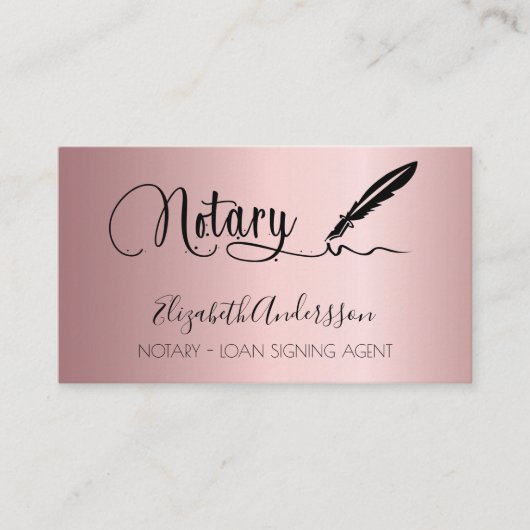 Noteerbare blush roze foto QR code Visitekaartje (Voorkant)