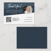 Noteerbare donker Azure Loan Signing Bedankt voor  Visitekaartje (Voorkant / Achterkant)