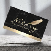 Noteerbare gouden rand zwarte marmer visitekaartje