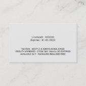 Noteerbare handtekening Modern Roos Gold Floral Fo Visitekaartje (Achterkant)