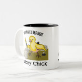 Noteerbare kekgele vetether Gepersonaliseerd naam Tweekleurige Koffiemok (Voorkant links)