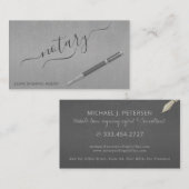 Noteerbare leninggever moderne typografie zilver visitekaartje (Voorkant / Achterkant)