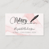 Noteerbare leninggever roze marmer QR Visitekaartje (Voorkant)