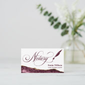 Noteerbare leningnemer Modern Burgundy Agate Visitekaartje (Staand voorkant)