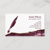 Noteerbare leningnemer Modern Burgundy Agate Visitekaartje (Achterkant)