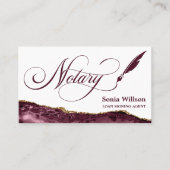 Noteerbare leningnemer Modern Burgundy Agate Visitekaartje (Voorkant)