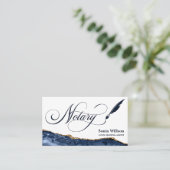 Noteerbare leningnemer Modern Navy Agate Visitekaartje (Staand voorkant)