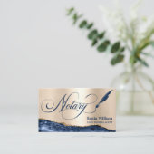 Noteerbare leningnemer Modern Navy Blue Agate Visitekaartje (Staand voorkant)